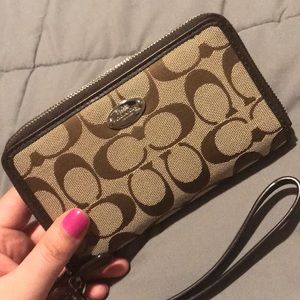 Authentic Coach wristlet wallet
